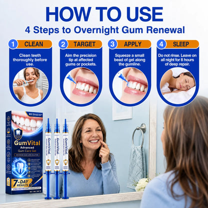 𝓡𝐔𝓓𝐀𝐔𝐎®🦷 GumVital Advanced Gum Care Gel + 🎁 FREE Gum Care Kit