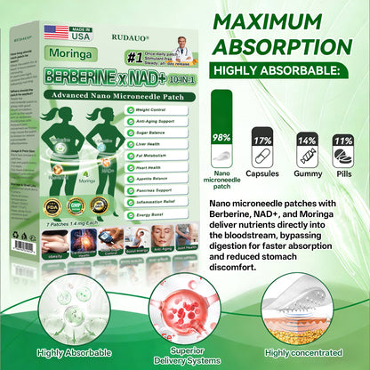 𝐎𝐟𝐟𝐢𝐜𝐢𝐚𝐥 𝐔𝐒 𝐒𝐭𝐨𝐫𝐞 | 🇺🇸 𝐑𝐔𝐃𝑨𝑼𝑶® Moringa · Berberine × NAD+ 𝟏𝟎-𝐢𝐧-𝟏 𝐀𝐝𝐯𝐚𝐧𝐜𝐞𝐝 𝐍𝐚𝐧𝐨 𝐌𝐢𝐜𝐫𝐨𝐧𝐞𝐞𝐝𝐥𝐞 𝐏𝐚𝐭𝐜𝐡 — 𝐎𝐧𝐜𝐞 𝐃𝐚𝐢𝐥𝐲, 𝐕𝐢𝐬𝐢𝐛𝐥𝐞 𝐑𝐞𝐬𝐮𝐥𝐭𝐬 𝐢𝐧 𝟕 𝐃𝐚𝐲𝐬