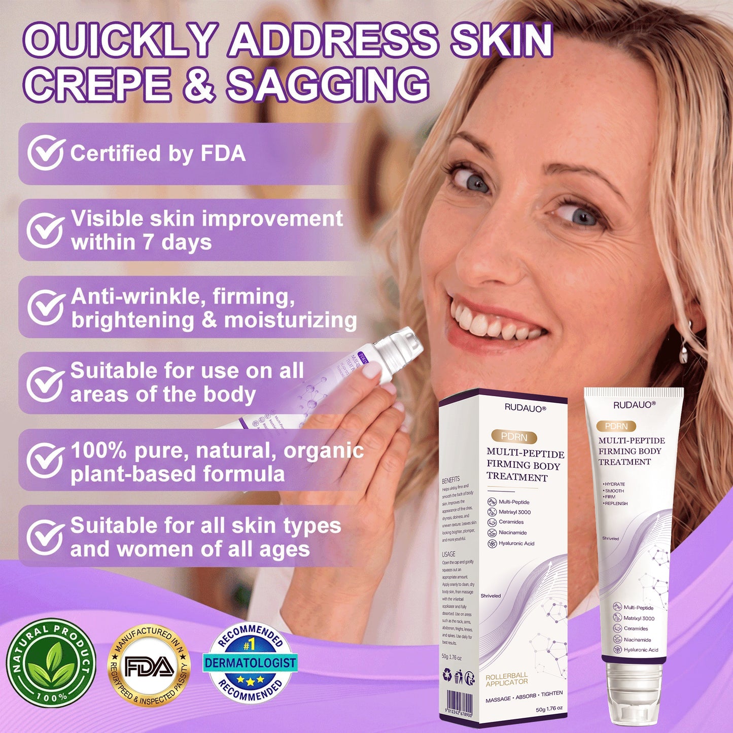 𝓡𝐎𝐔𝐀𝐔𝓓® 🔔 𝐏D𝐑N 𝐌u𝐥t𝐢-P𝐞p𝐭i𝐝e 𝐅i𝐫m𝐢n𝐠 𝐁o𝐝y 𝐓r𝐞a𝐭m𝐞n𝐭 - 𝐀n𝐭i-𝐀g𝐢n𝐠, 𝐇y𝐝r𝐚t𝐢n𝐠, 𝐒k𝐢n 𝐅i𝐫m𝐢n𝐠 & 𝐋i𝐟t𝐢n𝐠, 𝐒k𝐢n 𝐑e𝐩a𝐢r, 𝐄v𝐞n 𝐓o𝐧e, 𝐀c𝐧e 𝐚n𝐝 𝐃a𝐫k 𝐒p𝐨t 𝐓r𝐞a𝐭m𝐞n𝐭, 𝐖a𝐫t 𝐚n𝐝 𝐌o𝐥e 𝐑e𝐦o𝐯a𝐥, 𝐚n𝐝 𝐏s𝐨r𝐢a𝐬i𝐬 𝐑e𝐥i𝐞f