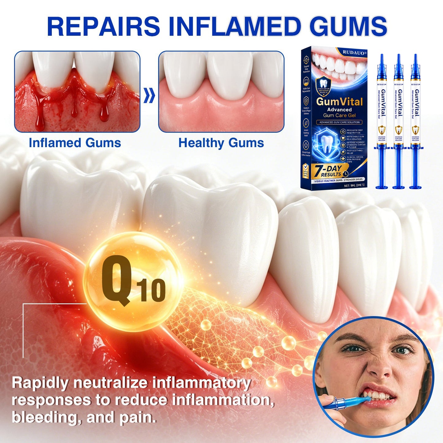 𝓡𝐔𝓓𝐀𝐔𝐎®🦷 GumVital Advanced Gum Care Gel + 🎁 FREE Gum Care Kit